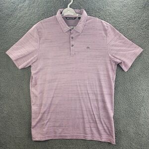 Travis Mathew Purple Polo Shirt Lavendar Mens XL Golf Casual Preppy Short Sleeve